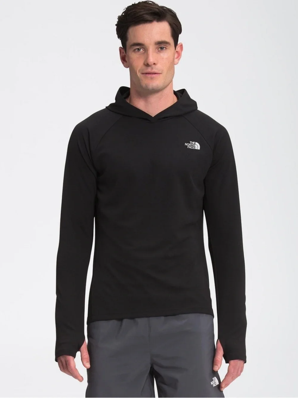 The North Face Black Hooded Pullover Sz L